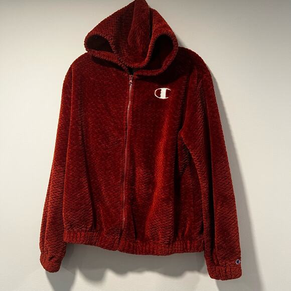 Champion Hoodie Fleece Jacket Zip Up Size Medium - Picture 4 of 8